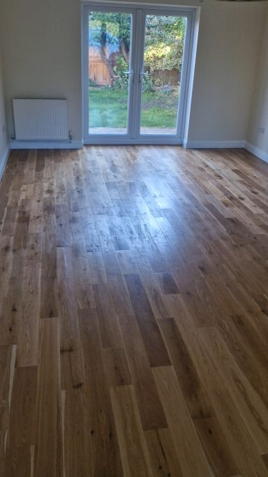 Wooden floor sanding and oiling completed in a Swindon home